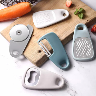 Stackable Space-Saving 5-Pieces Kitchen Tools Set