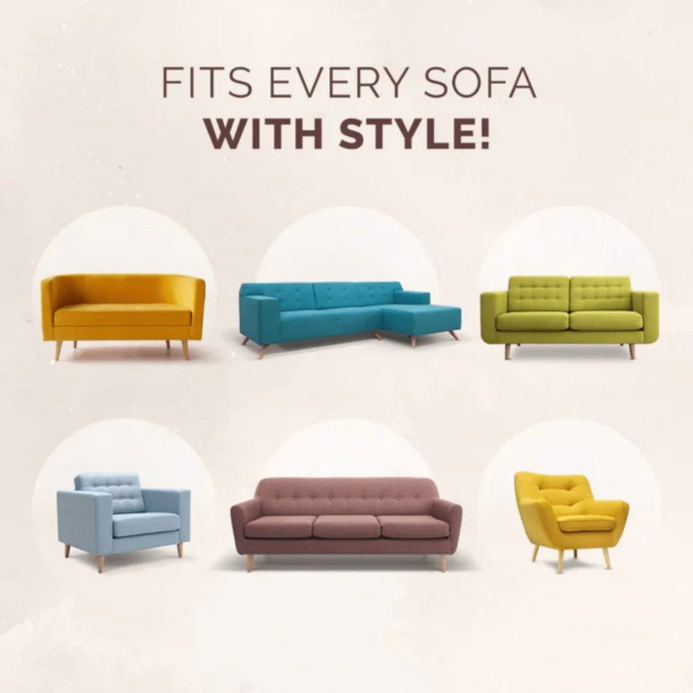 Brown Elegance Cotton Wool Sofa Cover : [EM-SC-45]