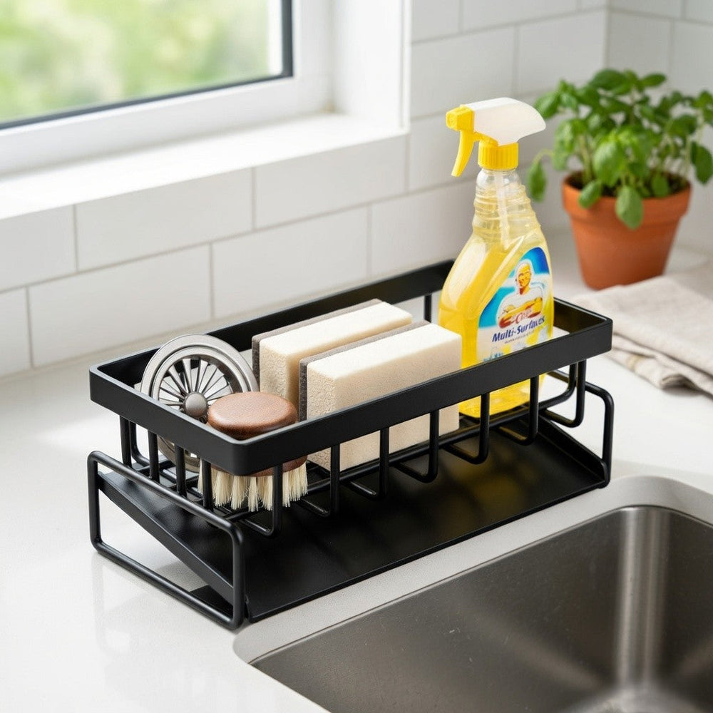 Multi-Functional Carbon Steel Storage Rack with Drain