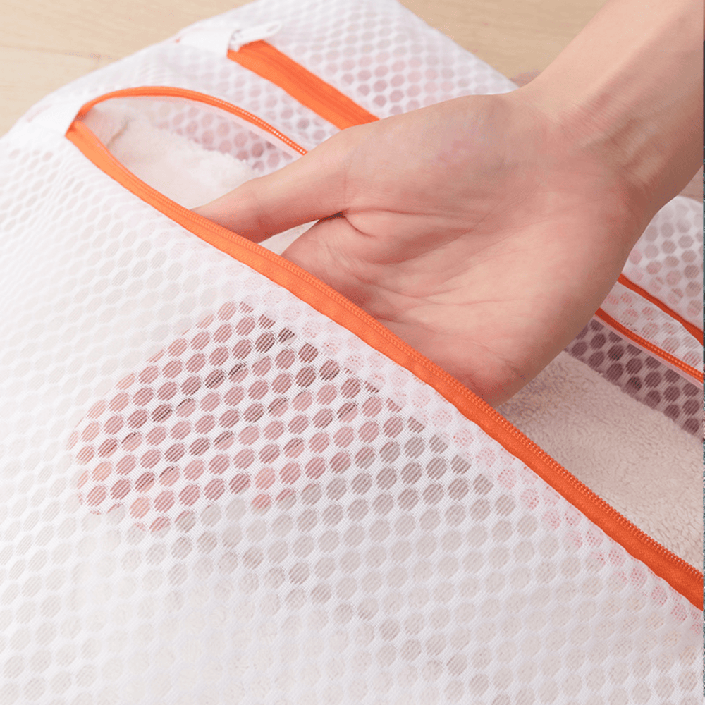 Durable Polyester Laundry Bag with Double Zipper Closure(Set of 3)