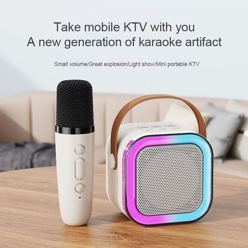 Bluetooth Speaker with Karaoke Mic & RGB Lights